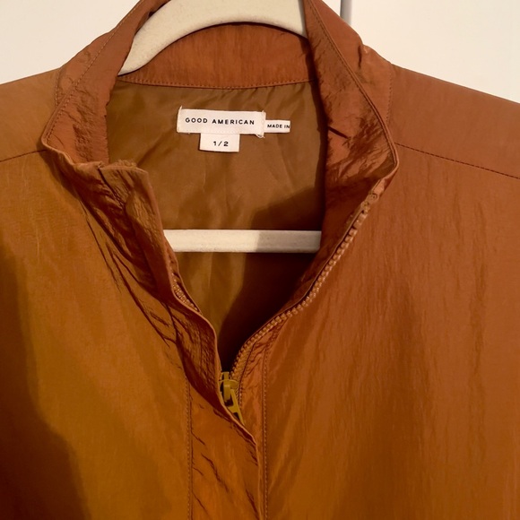 Good American SHINE Anorak Jacket CHAI COLOR SIZE 1/2 - Picture 2 of 4